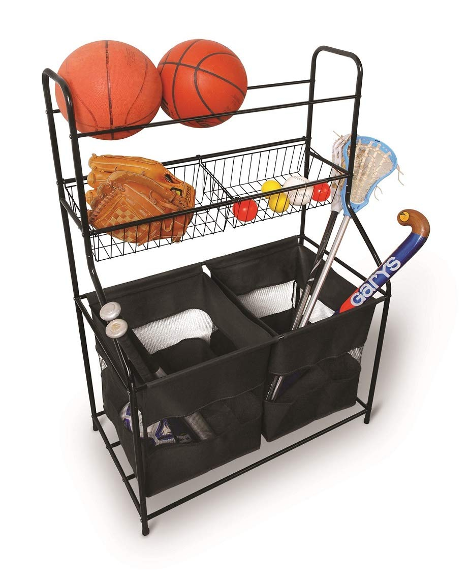 Sport Storage Organizer Freestanding Sports Rack With 2 Wire with dimensions 925 X 1141