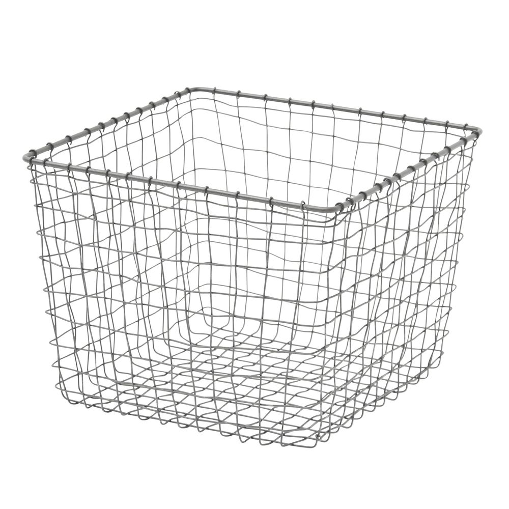Square Rustic Iron Wire Basket 11l X 11w X 8 12h pertaining to proportions 1000 X 1000