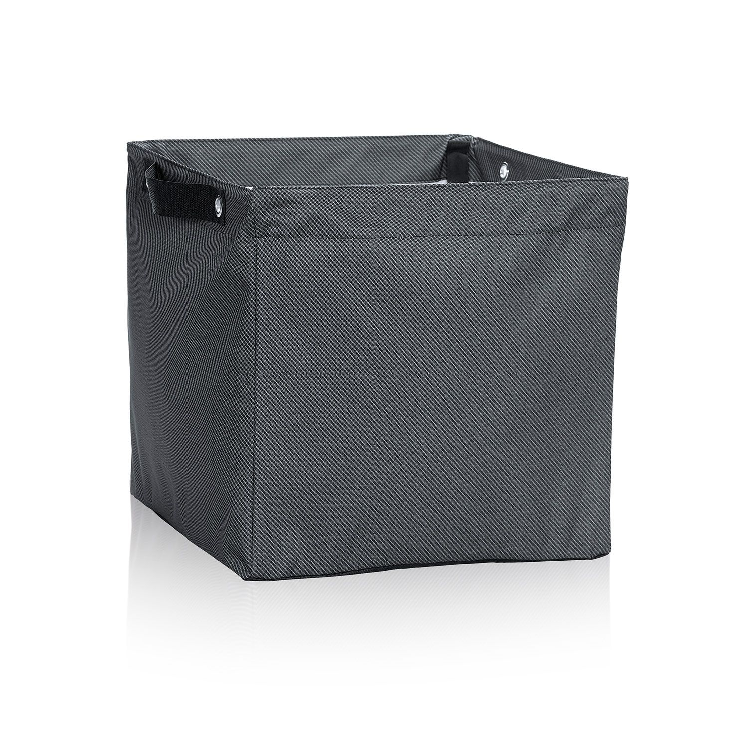 Square Storage Bin In Black Twill Stripe For 45 Want To Make Your within measurements 1500 X 1500