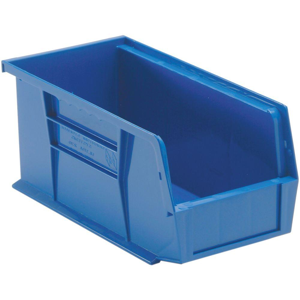 Stackable Bin Plastic Storage Tray 12 Pack Extra Thick Hanger Lip in sizing 1000 X 1000