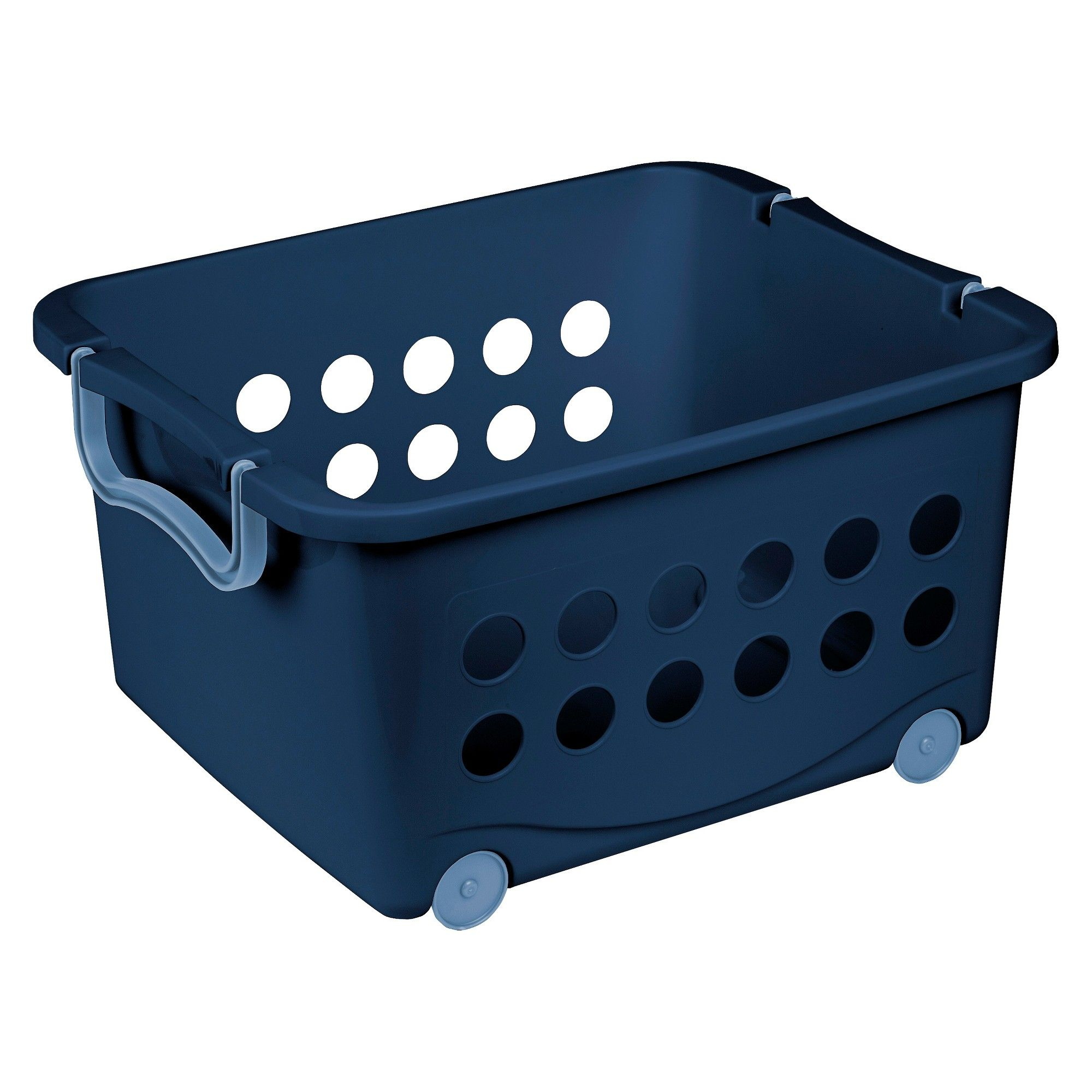 Stackable Wheeled Storage Bin Blue Circo Products throughout size 2000 X 2000