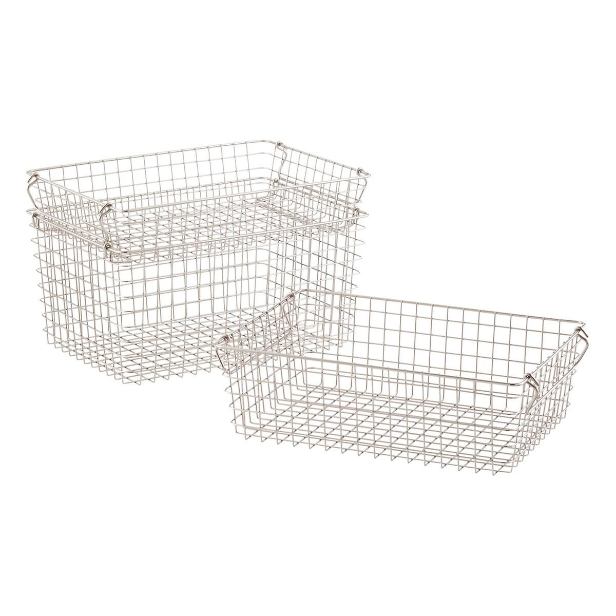 Stackable Wire Storage Baskets With Handles Build Wire throughout size 1200 X 1200