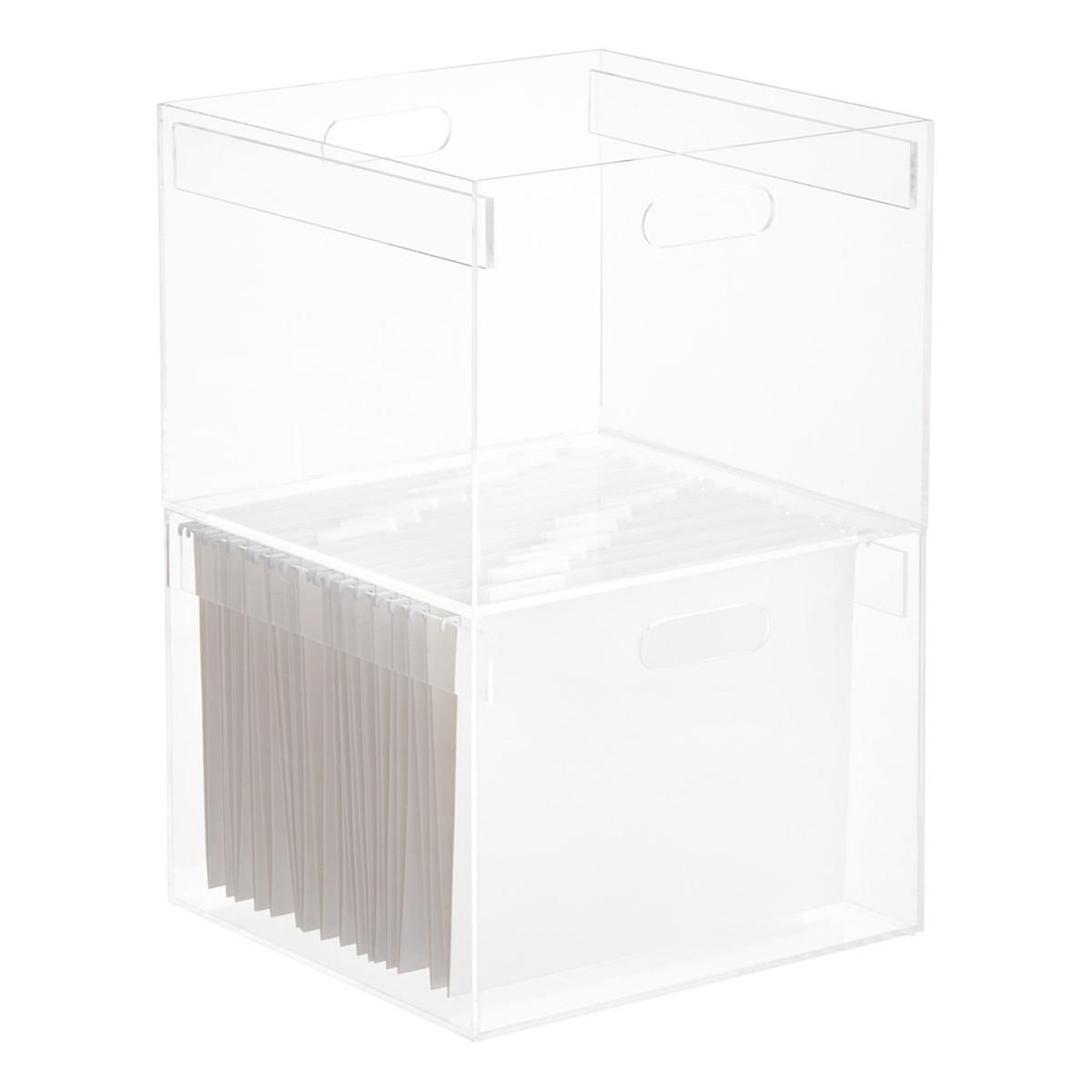 Stacking Acrylic Hanging File Box Clean Organize Hanging Files throughout sizing 1200 X 1200