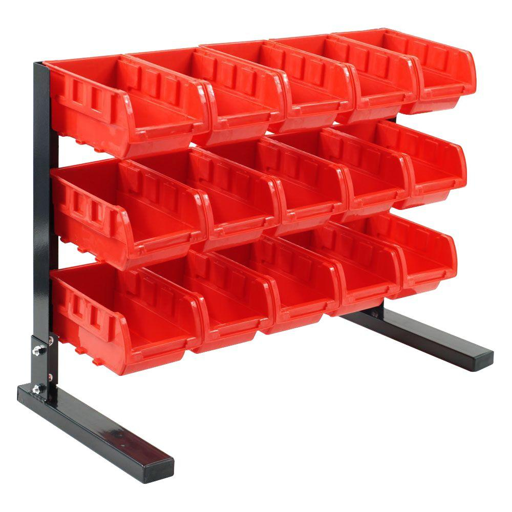 Stalwart 15 Compartment Stackable Bench Top Parts Rack Small Parts pertaining to sizing 1000 X 1000