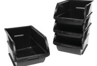 Stanley 59 In Stackable Garage Storage Bins In Black With Hangers within proportions 1000 X 1000