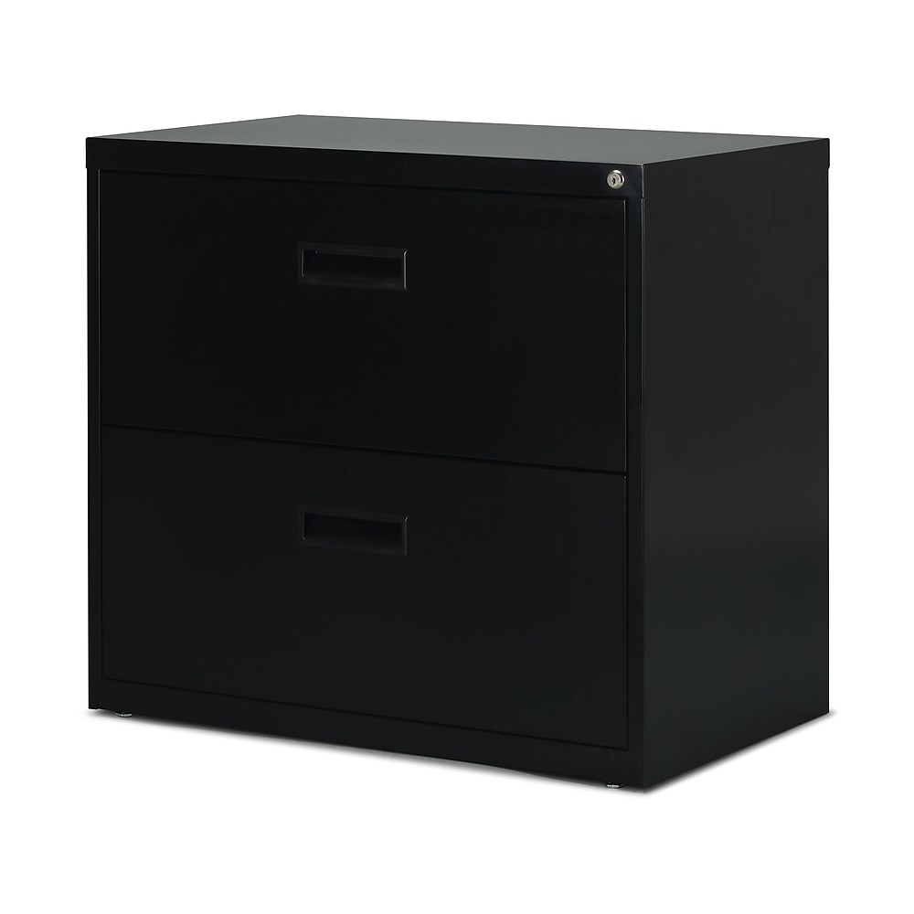 Staples 2 Drawer Lateral File Cabinet Locking Letter Black 30w with sizing 1000 X 1000