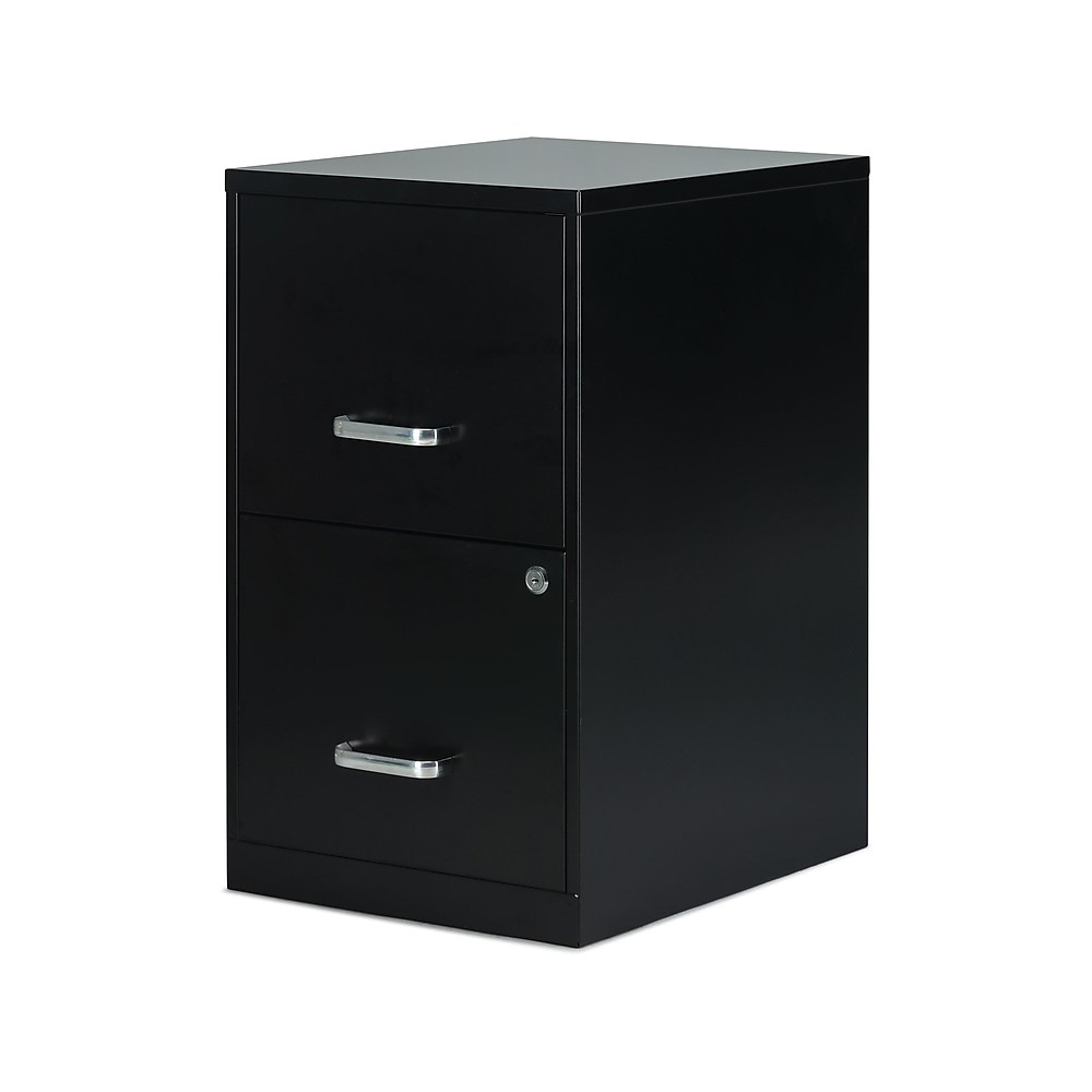 Staples 2 Drawer Vertical File Cabinet Locking Letter Black 18d for measurements 1000 X 1000