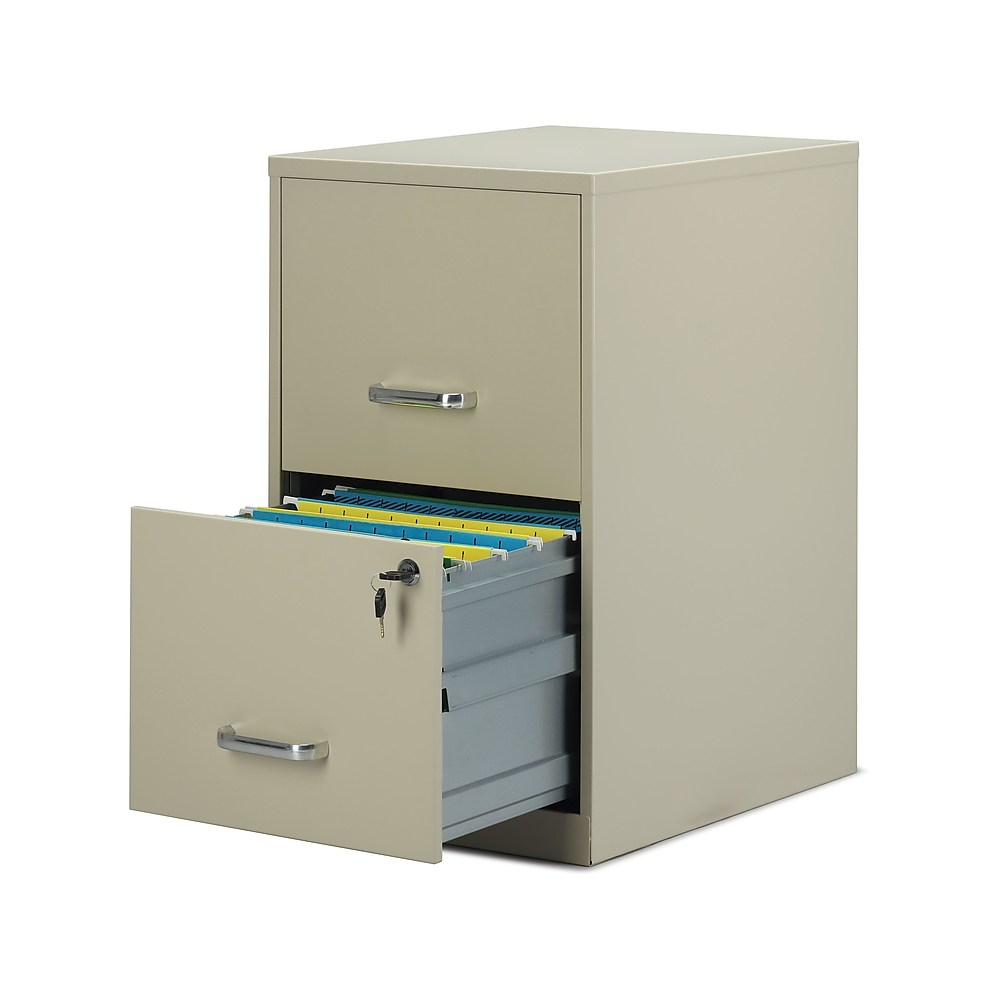 Staples 2 Drawer Vertical File Cabinet Locking Letter Puttybeige 18 inside sizing 1000 X 1000