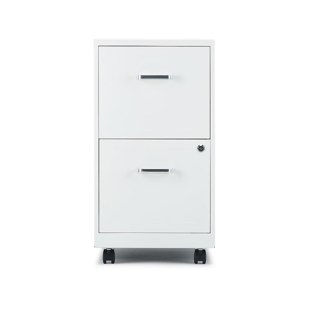 Staples 2 Drawer Vertical File Cabinet Locking Letter White 18d for sizing 1000 X 1000