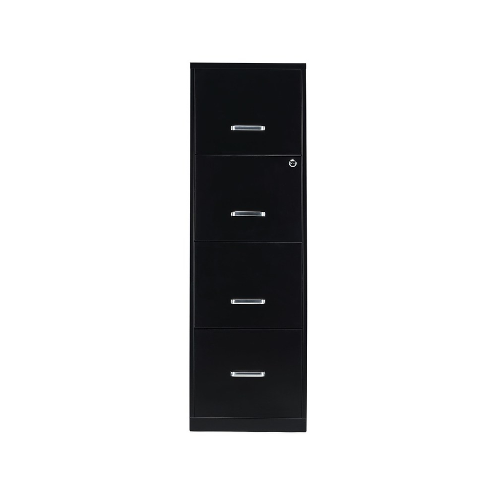 Staples 4 Drawer Vertical File Cabinet Locking Letter Black 18d in dimensions 1000 X 1000