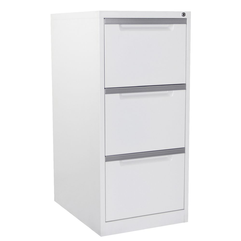 Steelco 4 Drawer Filing Cabinet White Satin Officeworks regarding proportions 1000 X 1000