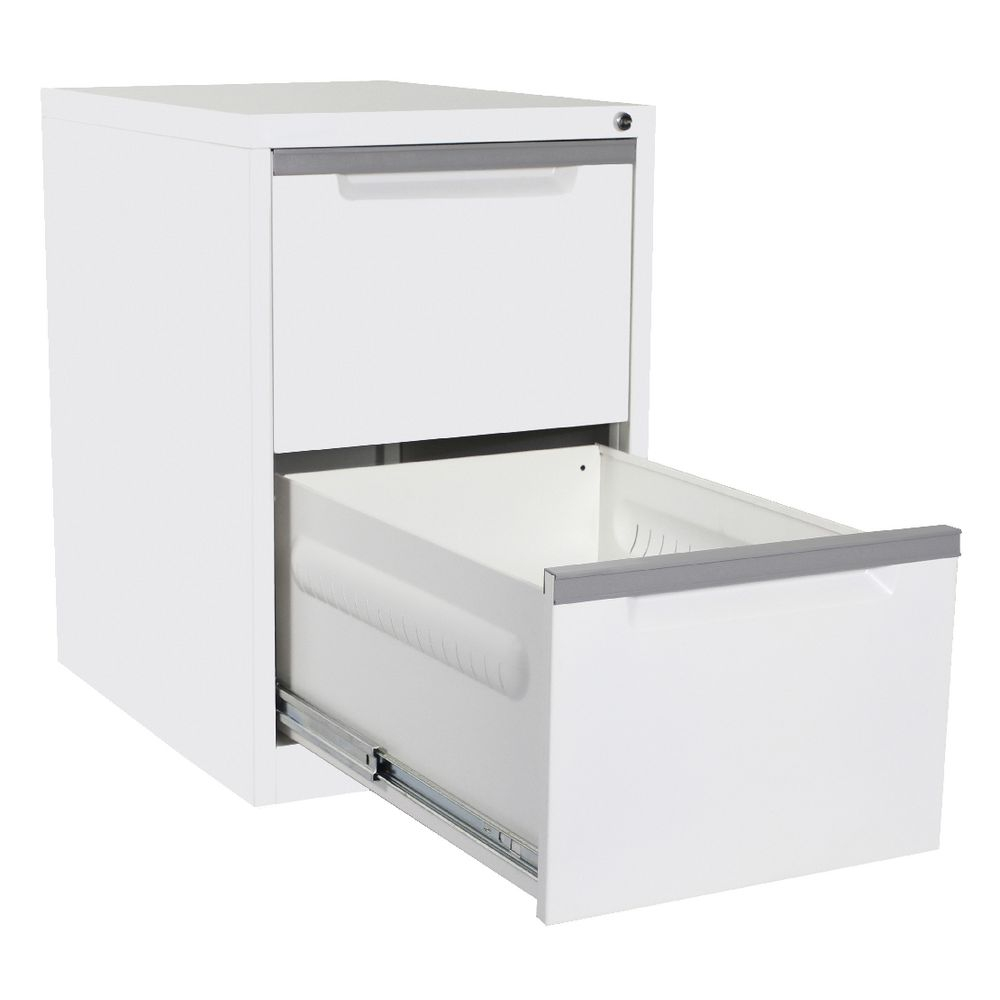 Steelco 4 Drawer Filing Cabinet White Satin Officeworks with proportions 1000 X 1000