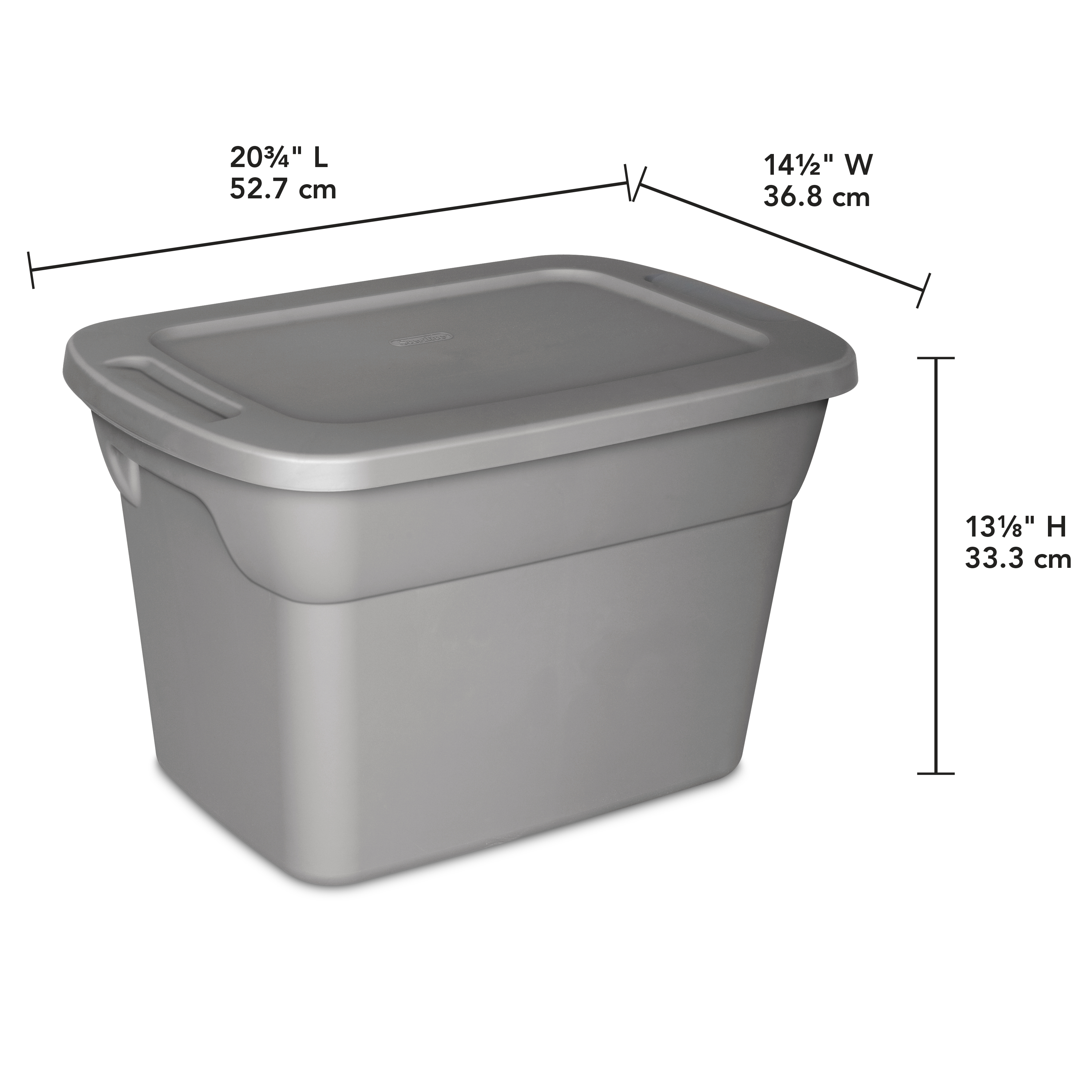 Sterilite 10 Gal38 L Tote Box Steel Walmart intended for proportions 3000 X 3000