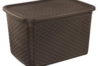 Sterilite 17 Gal Plastic Weave Storage Tote In Espresso 12786p04 within size 1000 X 1000