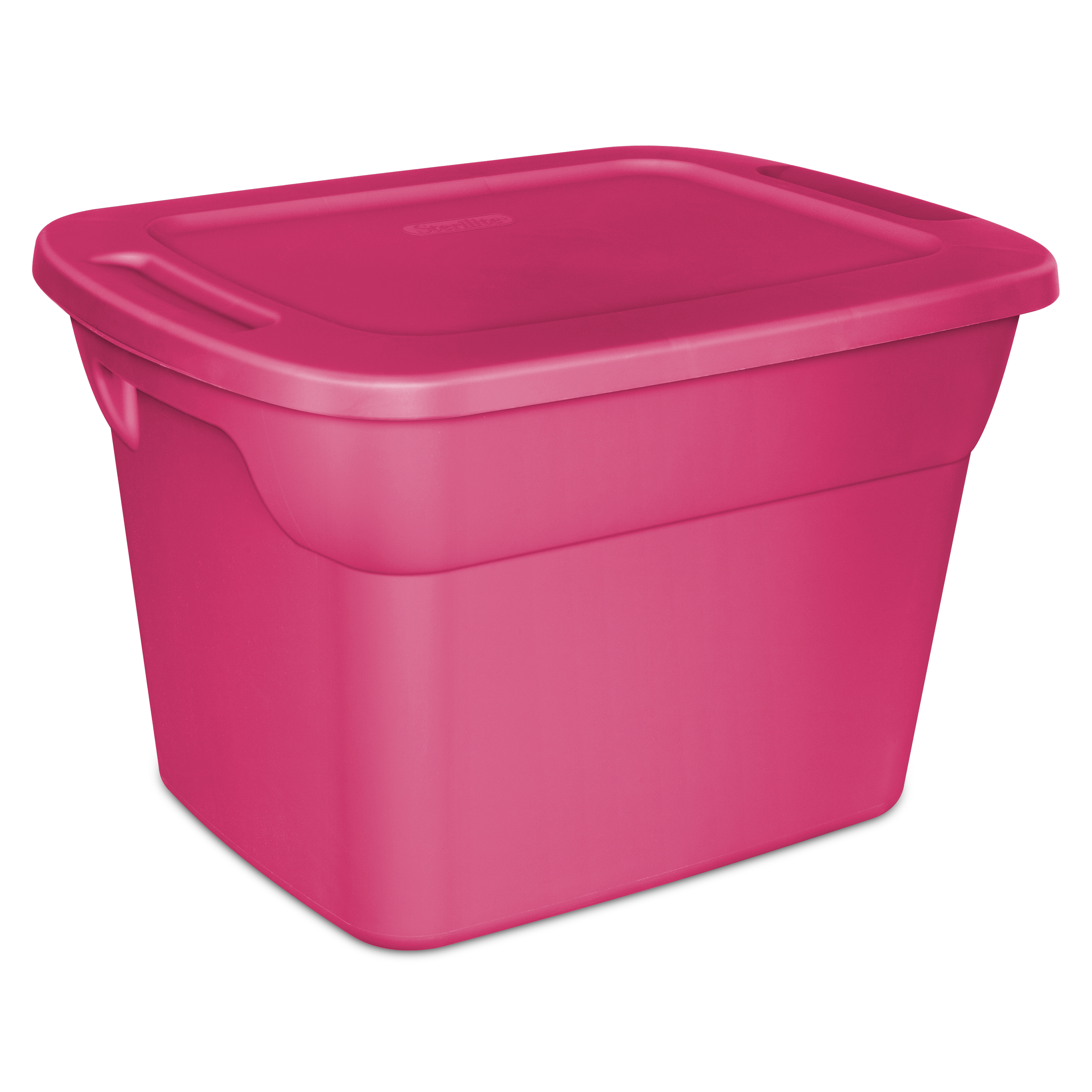 Sterilite 18 Gal68 L Tote Box Fuchsia Burst Available In A Case inside measurements 3000 X 3000