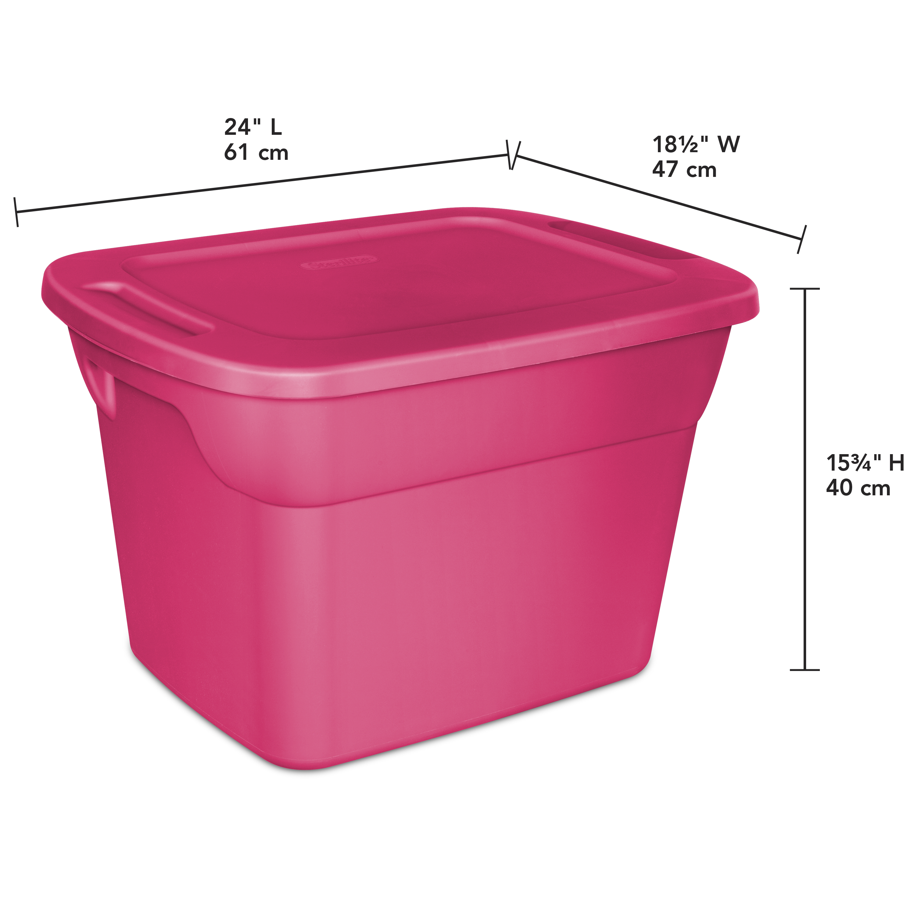 Sterilite 18 Gal68 L Tote Box Fuchsia Burst Available In A Case throughout size 3000 X 3000