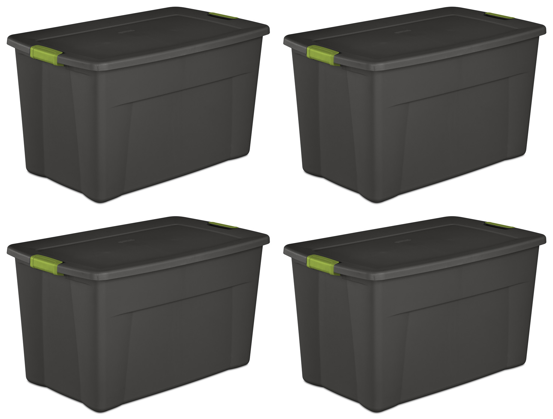 Sterilite 35 Gallon 140 Quart Latch Storage Box Set Of 4 throughout dimensions 1840 X 1394