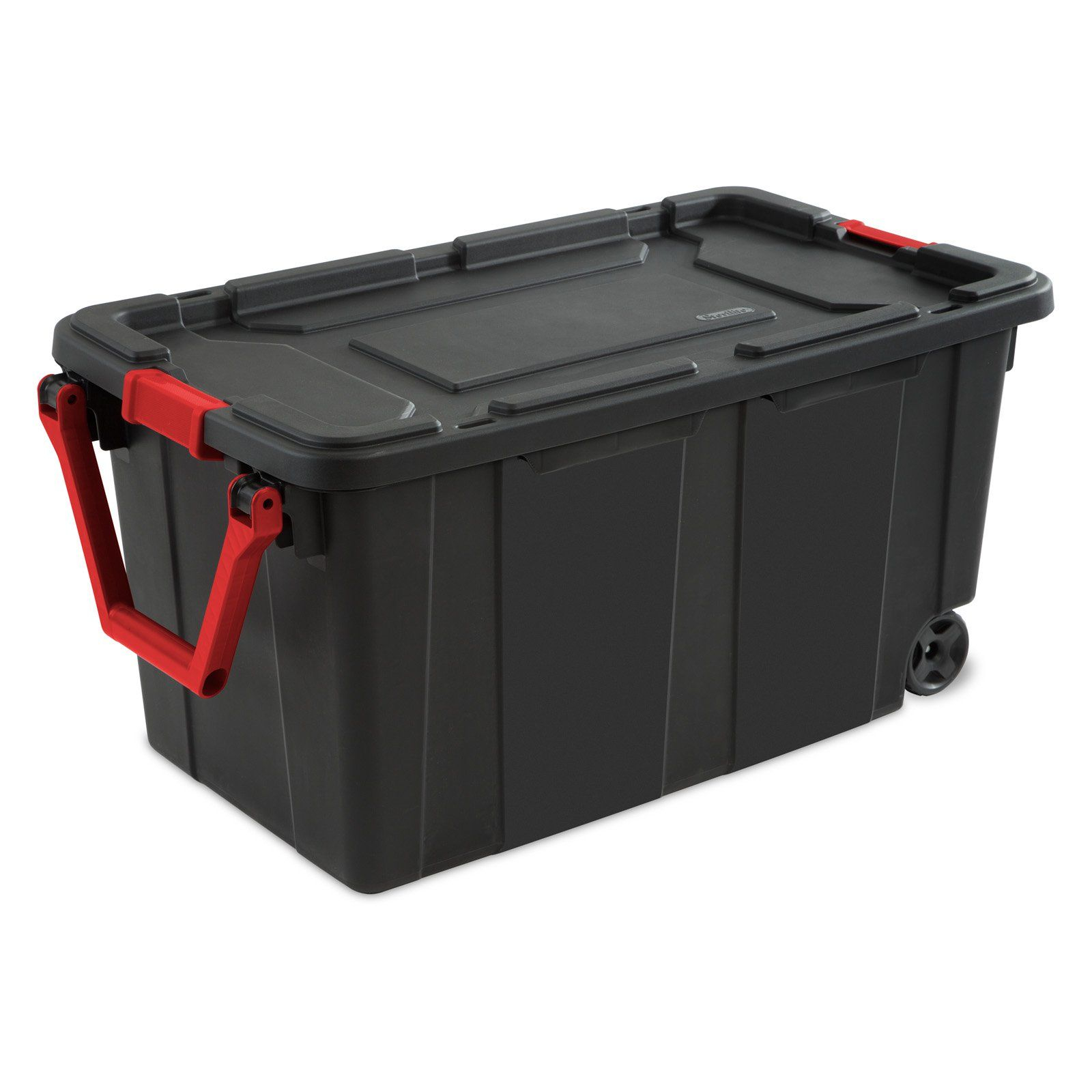 Sterilite 40 Gal Wheeled Industrial Tote Black Products In 2019 intended for measurements 1600 X 1600