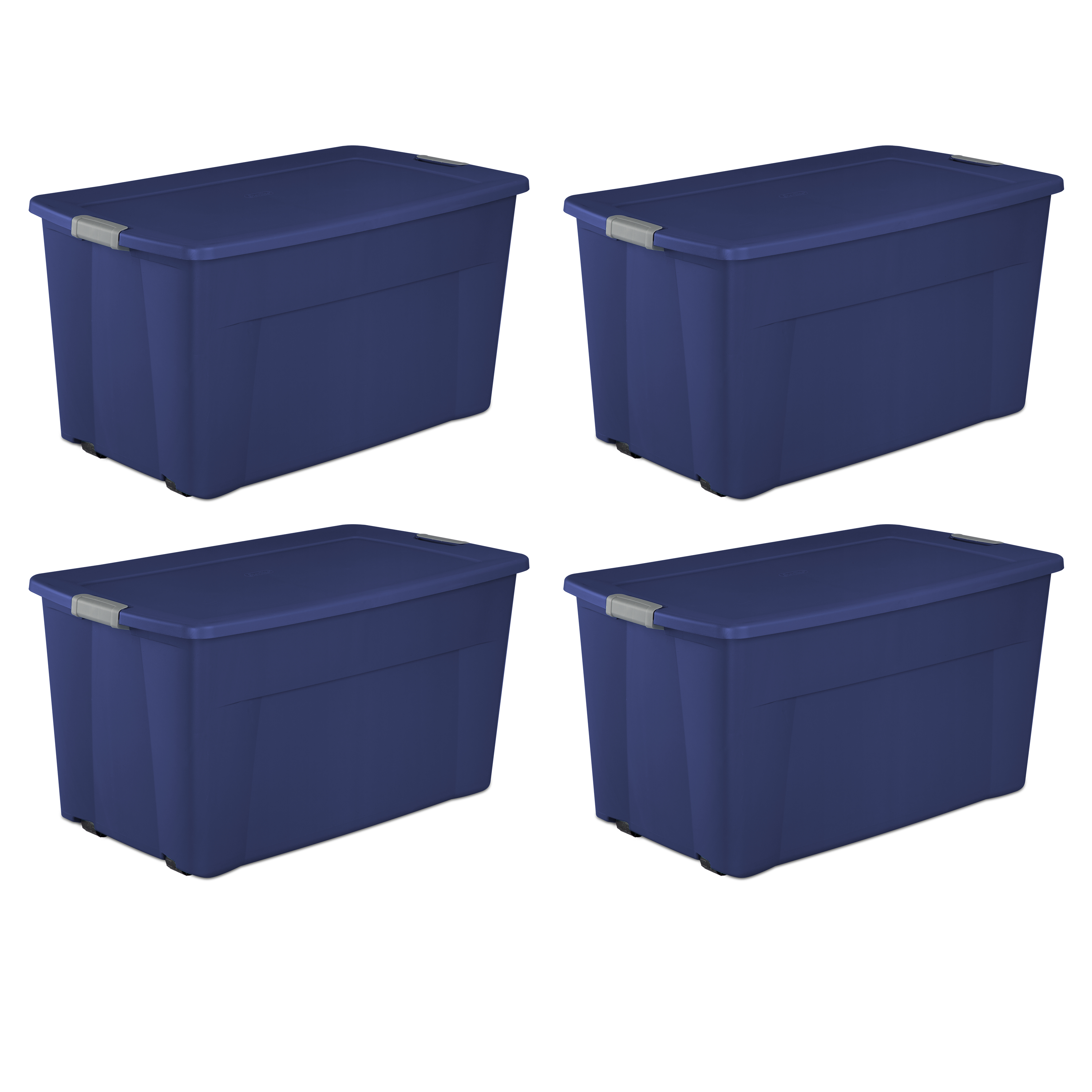 Sterilite 45 Gal170 L Wheeled Latch Tote Stadium Blue Case Of 4 inside sizing 3000 X 3000