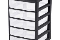 Sterilite 5 Drawer Wide Tower White Wheels Not Included Black Glass intended for measurements 2000 X 2000