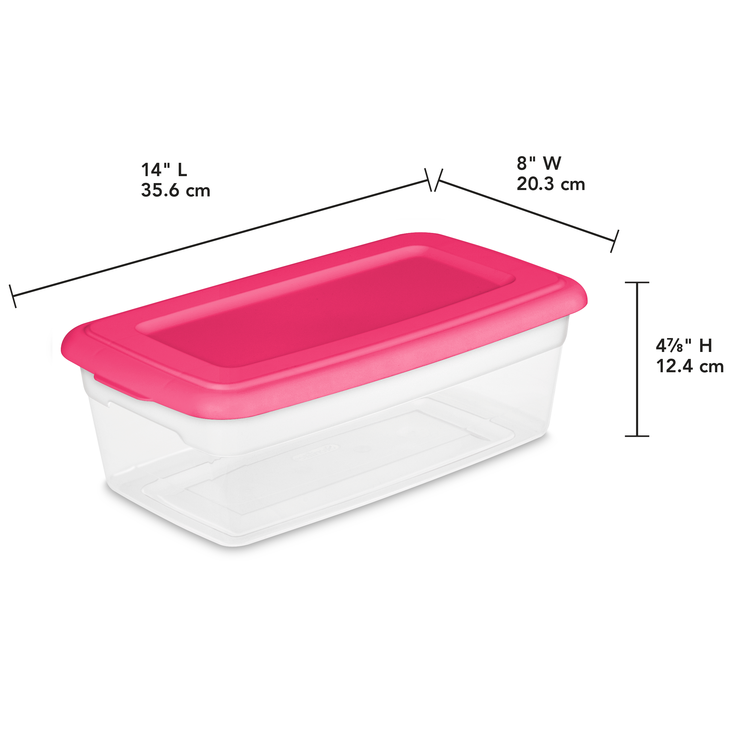 Sterilite 6 Qt Storage Box Fuchsia Burst Walmart for sizing 2520 X 2520