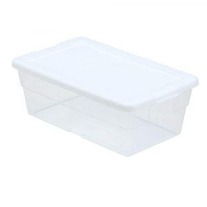 Sterilite 6 Qt Storage Box In White And Clear Plastic 16428960 with regard to dimensions 1000 X 1000