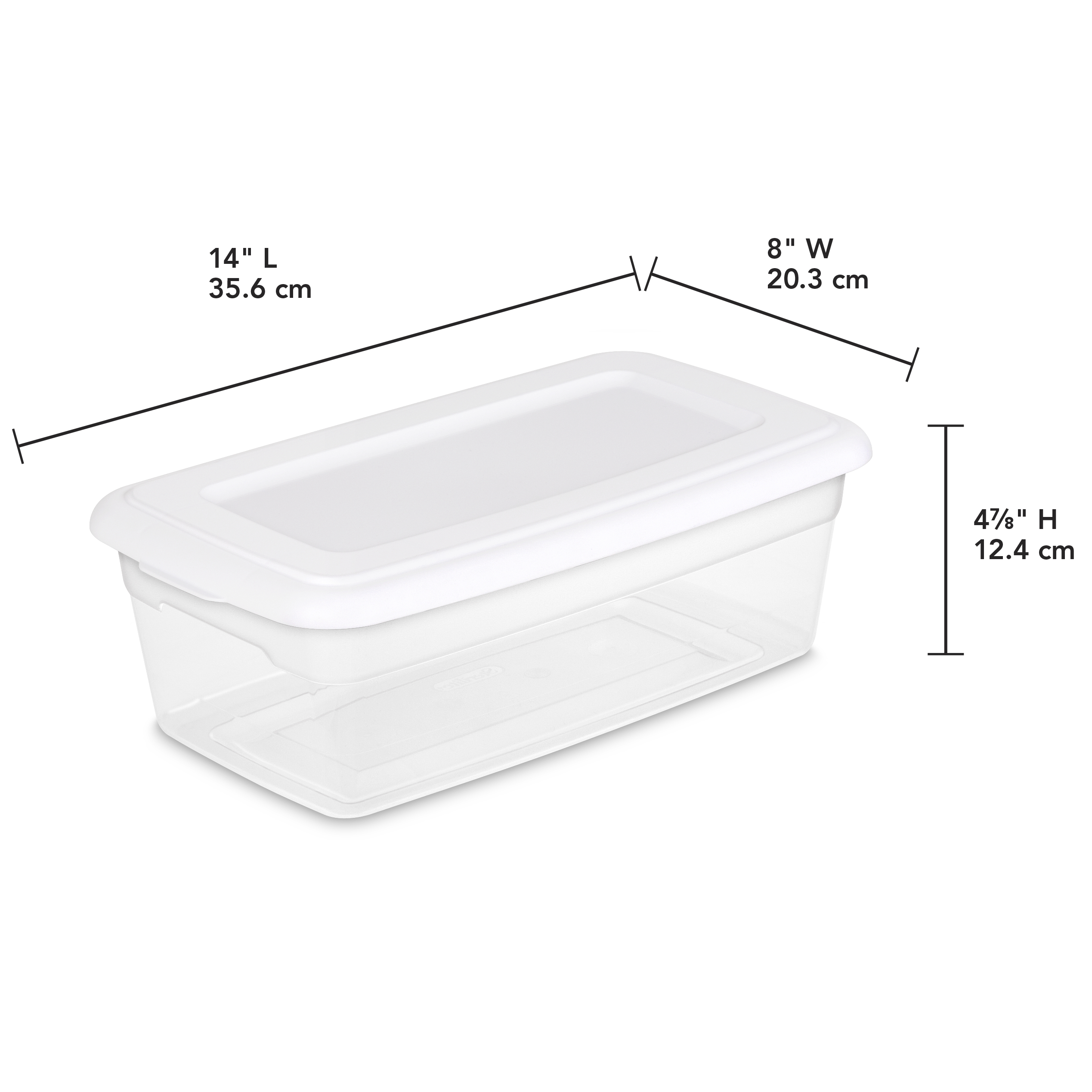 Sterilite 6 Qt57 L Storage Box White Walmart regarding proportions 2537 X 2537