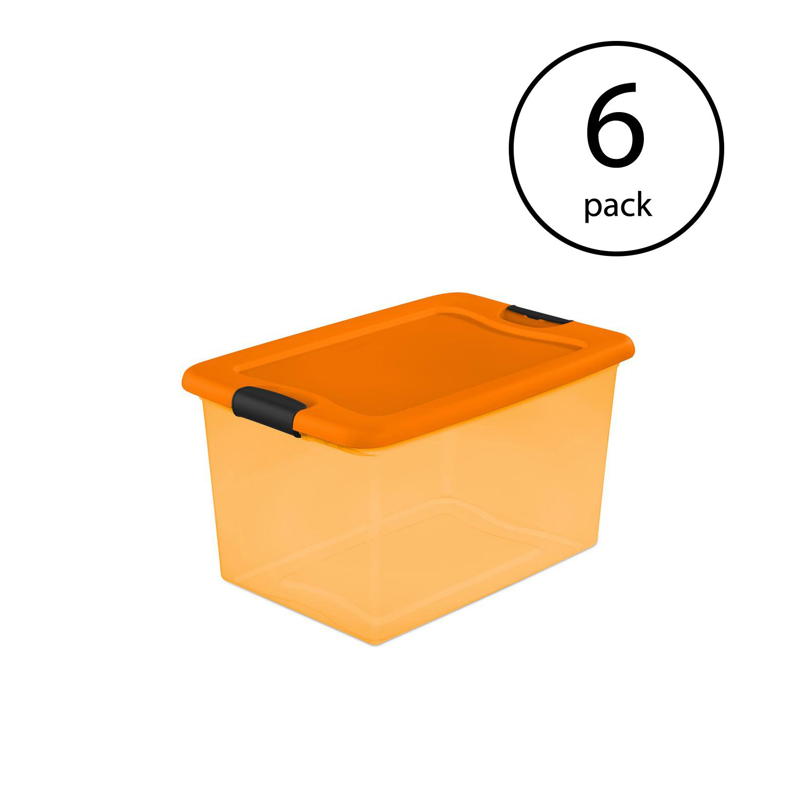 Sterilite 64 Quart Heavy Duty Clear Latching Storage Box And Lid 6 for dimensions 1660 X 1660
