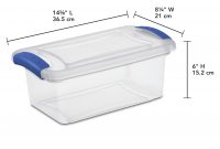 Sterilite 7 Quart Stadium Blue Latch Box 2 Piece Walmart with measurements 2336 X 2336