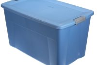 Sterilite Latching 35 Gal Storage Tote In Lapis Blue 19451004 The pertaining to size 1000 X 1000