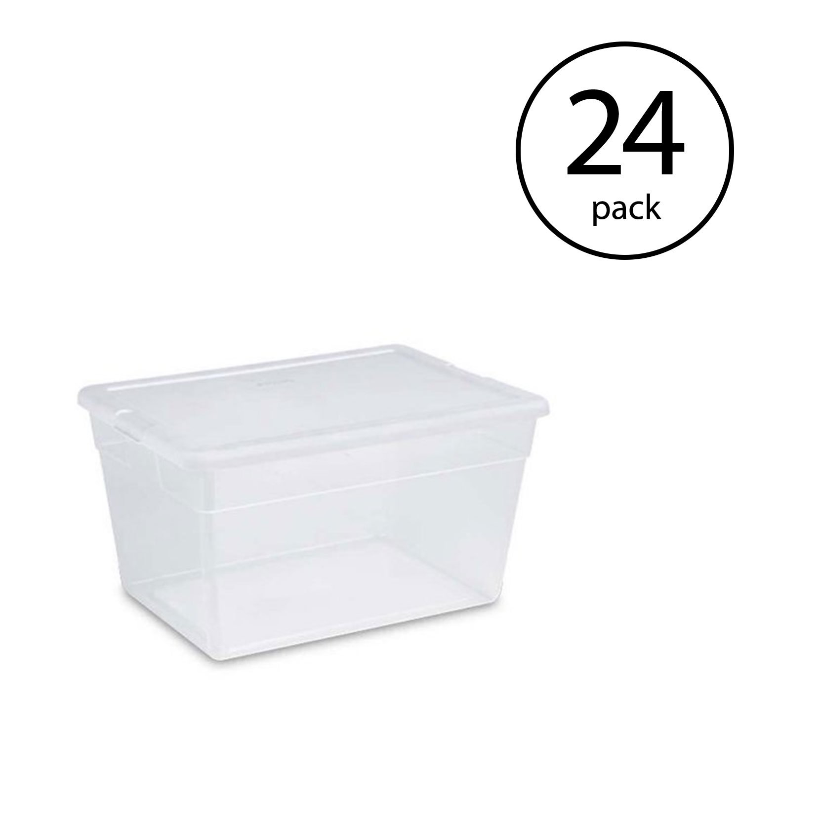 Sterilite Lidded 56 Quart Clear Bin Home Storage Box Tote Container regarding dimensions 1660 X 1660