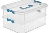 Sterilite Stack And Carry 2 Layer Clear Handle Box And Tray pertaining to measurements 1500 X 1500