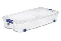 Sterilite Ultra 62 L Stadium Blue Wheeled Underbed Storage Box for measurements 1500 X 1500