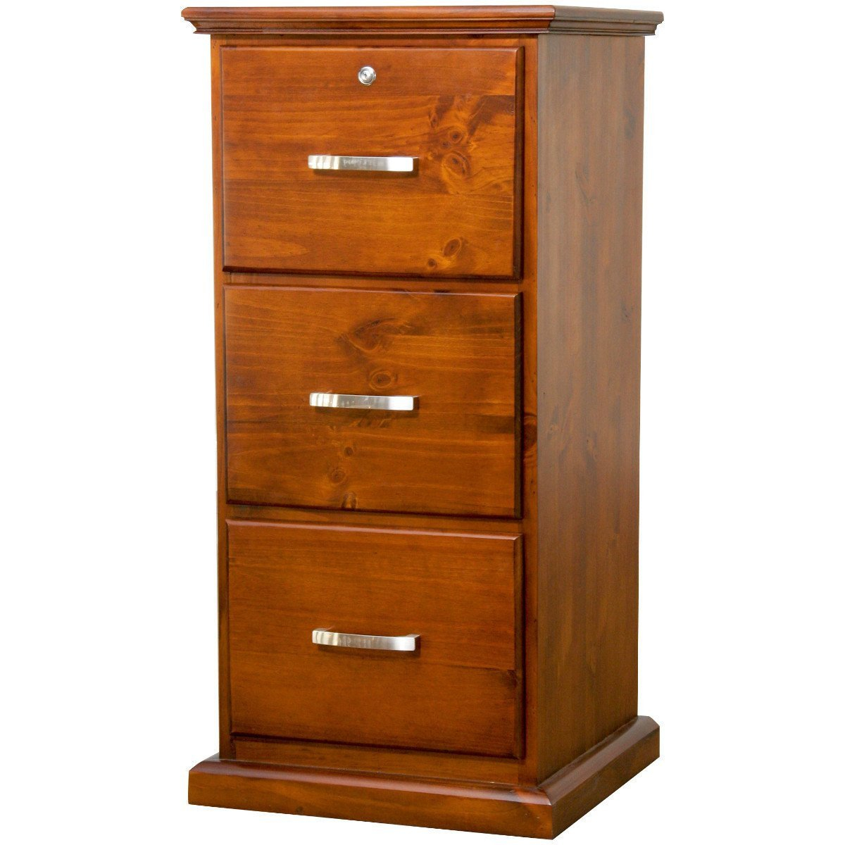 Stirling 3 Drawer Filing Cabinet Non Rustic Pine Discount with regard to dimensions 1200 X 1200