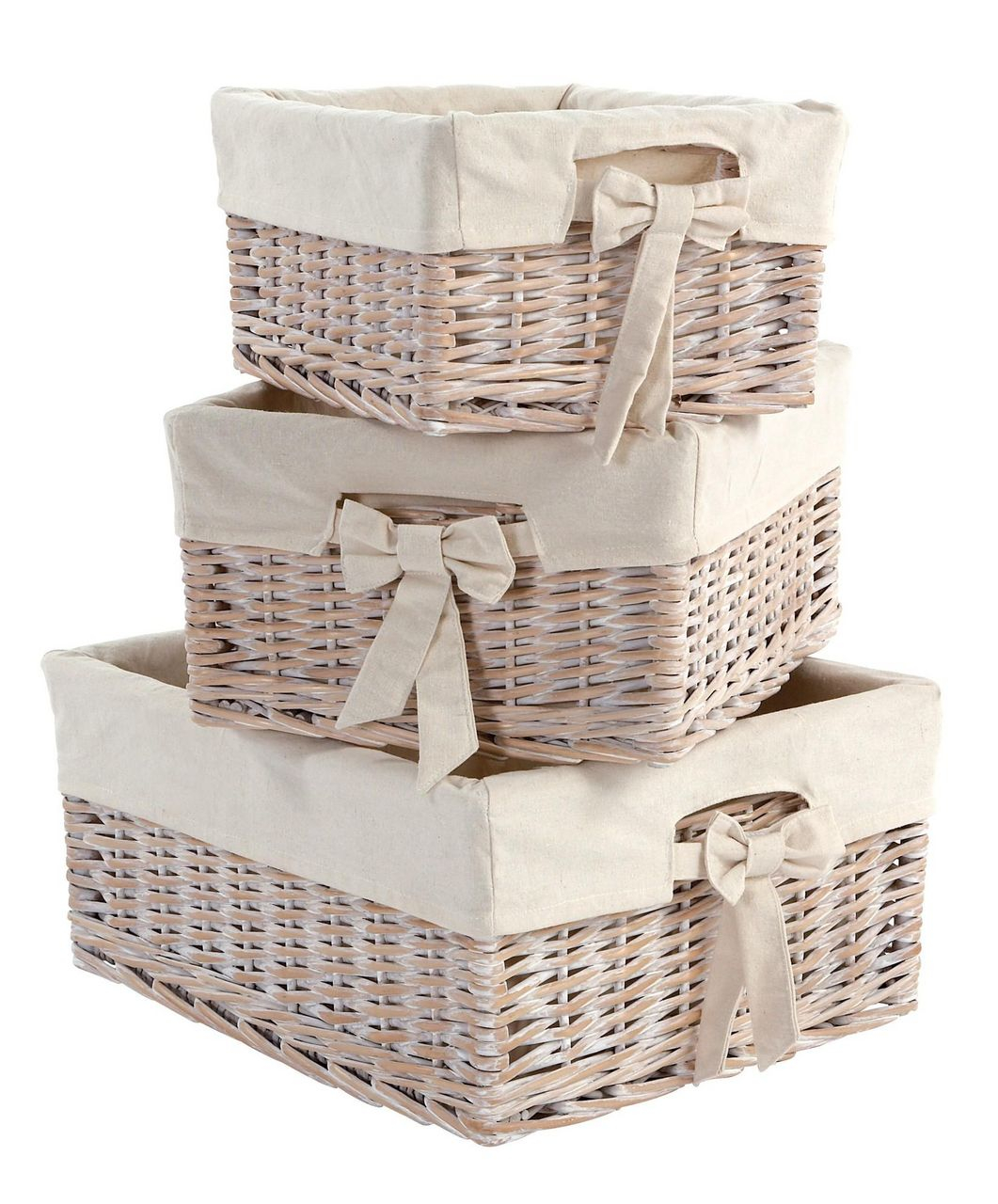 Storage Baskets Set Of 3 In White Wash Nursery Accessories with measurements 1061 X 1280
