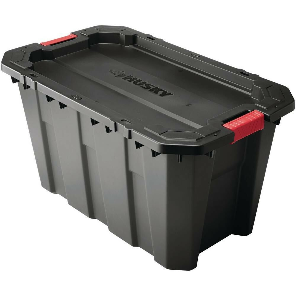 Storage Bin Tote Box 35 Gallons Container Heavy Duty Latches intended for proportions 1000 X 1000