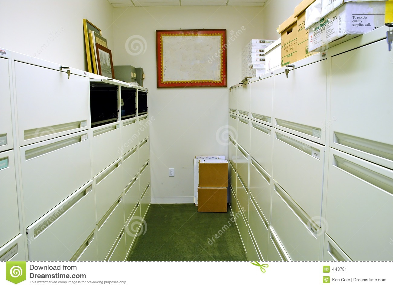 Storage Room With Filing Cabinets Stock Image Image Of Cabinet with proportions 1300 X 954