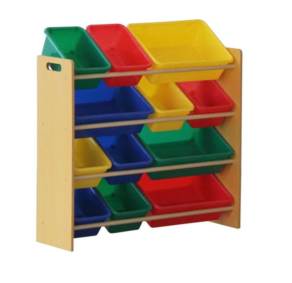 Colored Bins Storage • Cabinet Ideas