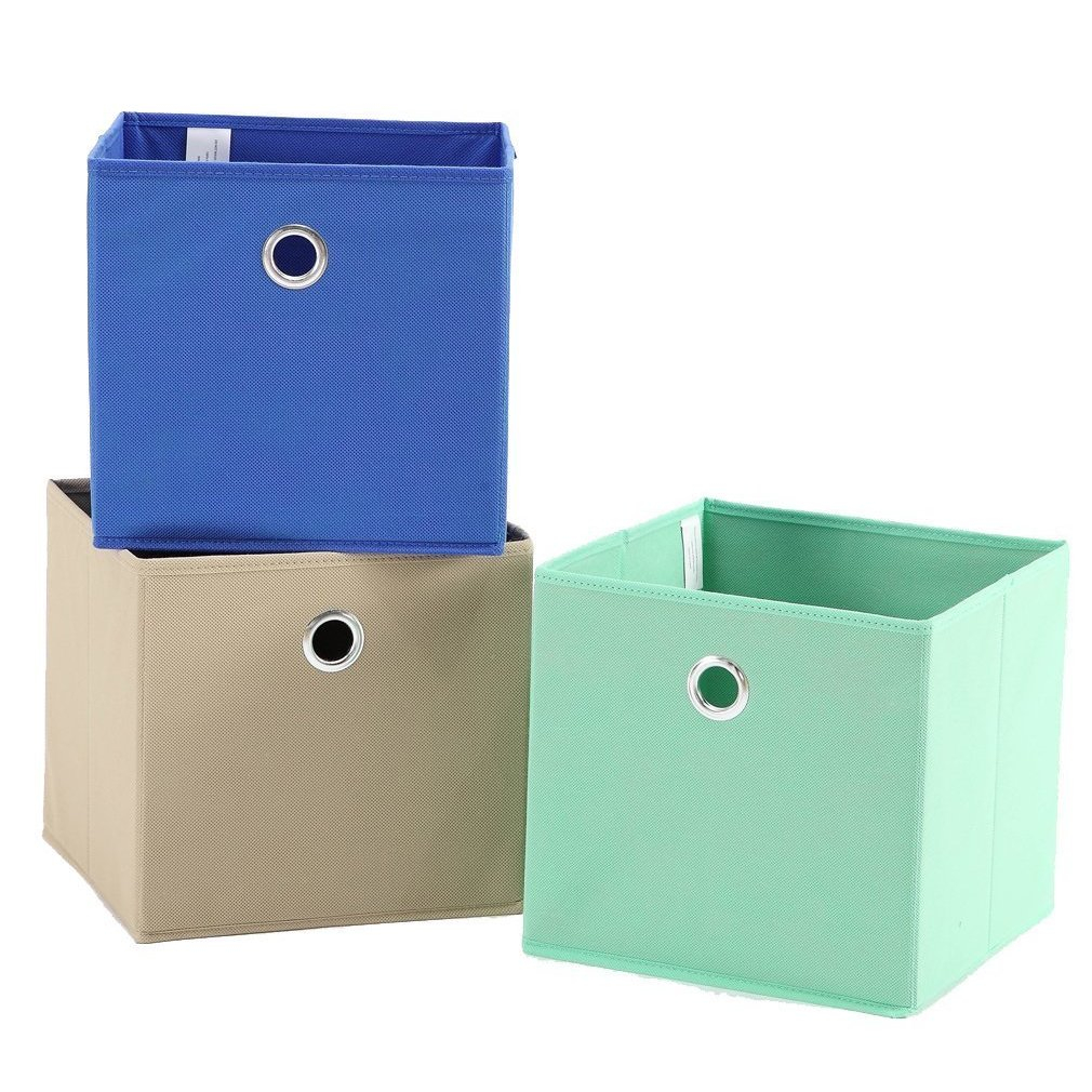 Storagemaniac 3 Pack Foldable Fabric Storage Bins Soft Storage throughout size 1010 X 1010