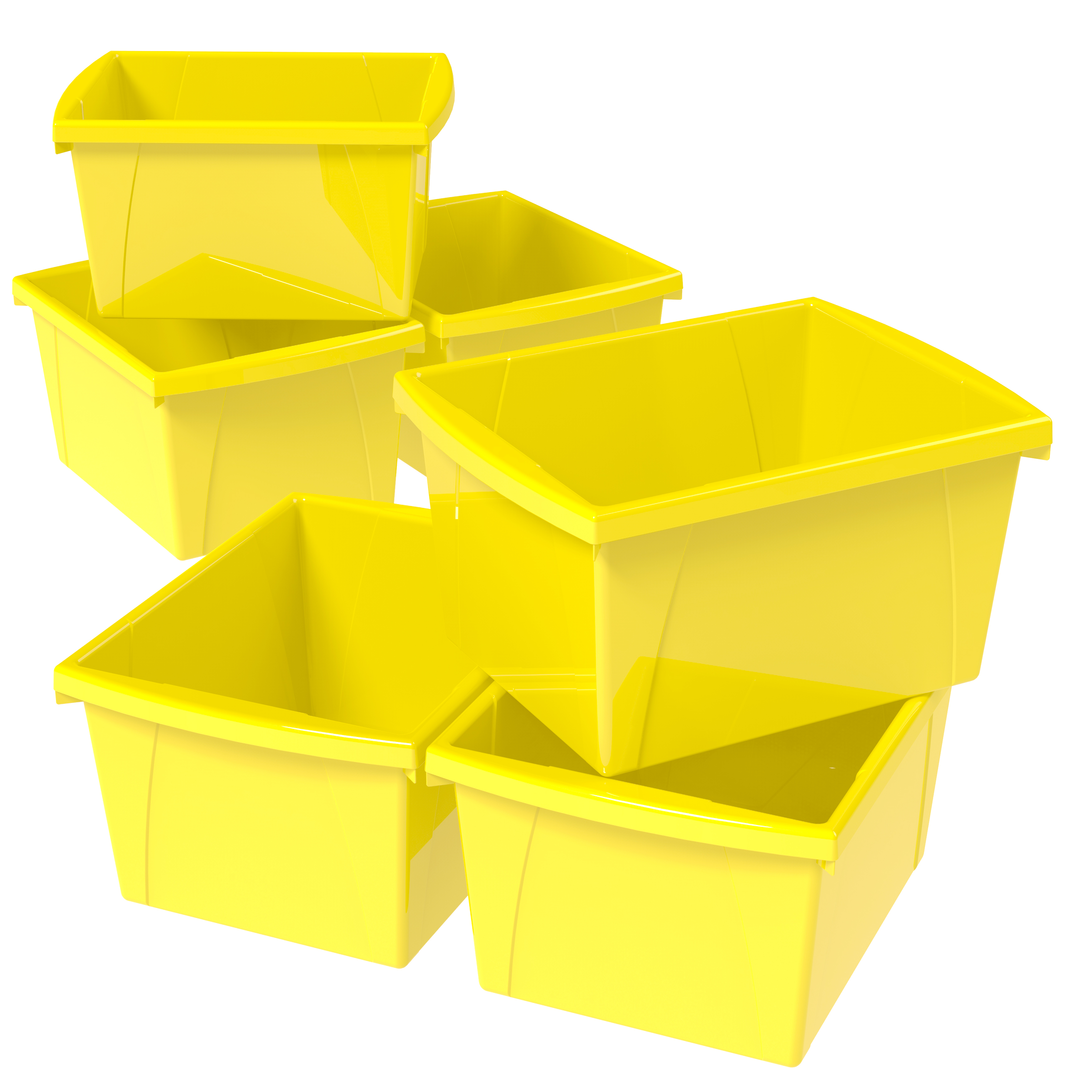 Storex 4 Gallon15 L Classroom Storage Binyellow 6 Unitspack intended for proportions 3500 X 3500