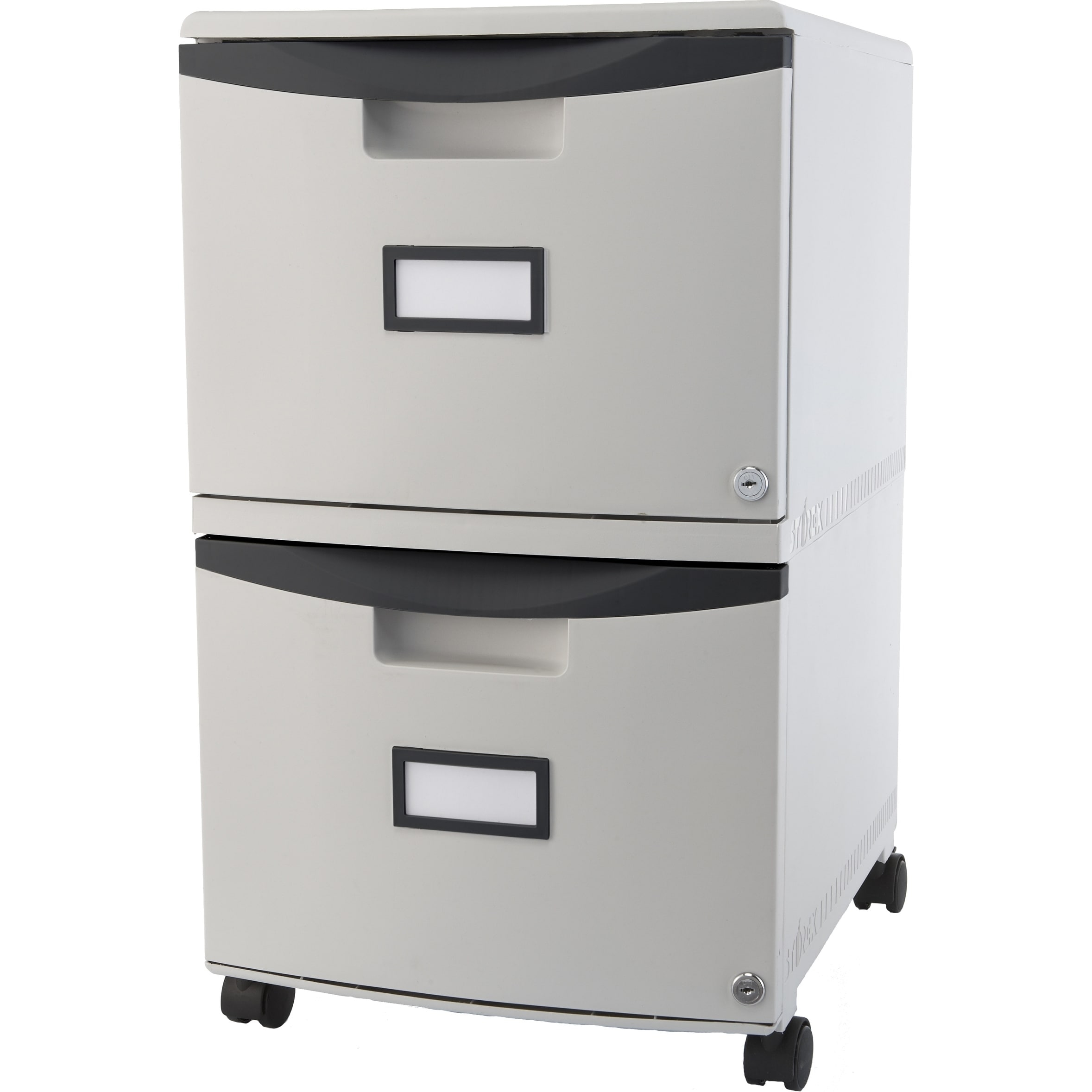 Storex Grey Plastic 2 Drawer Filing Cabinet 2 Drawer Letterlegal for dimensions 2357 X 2357