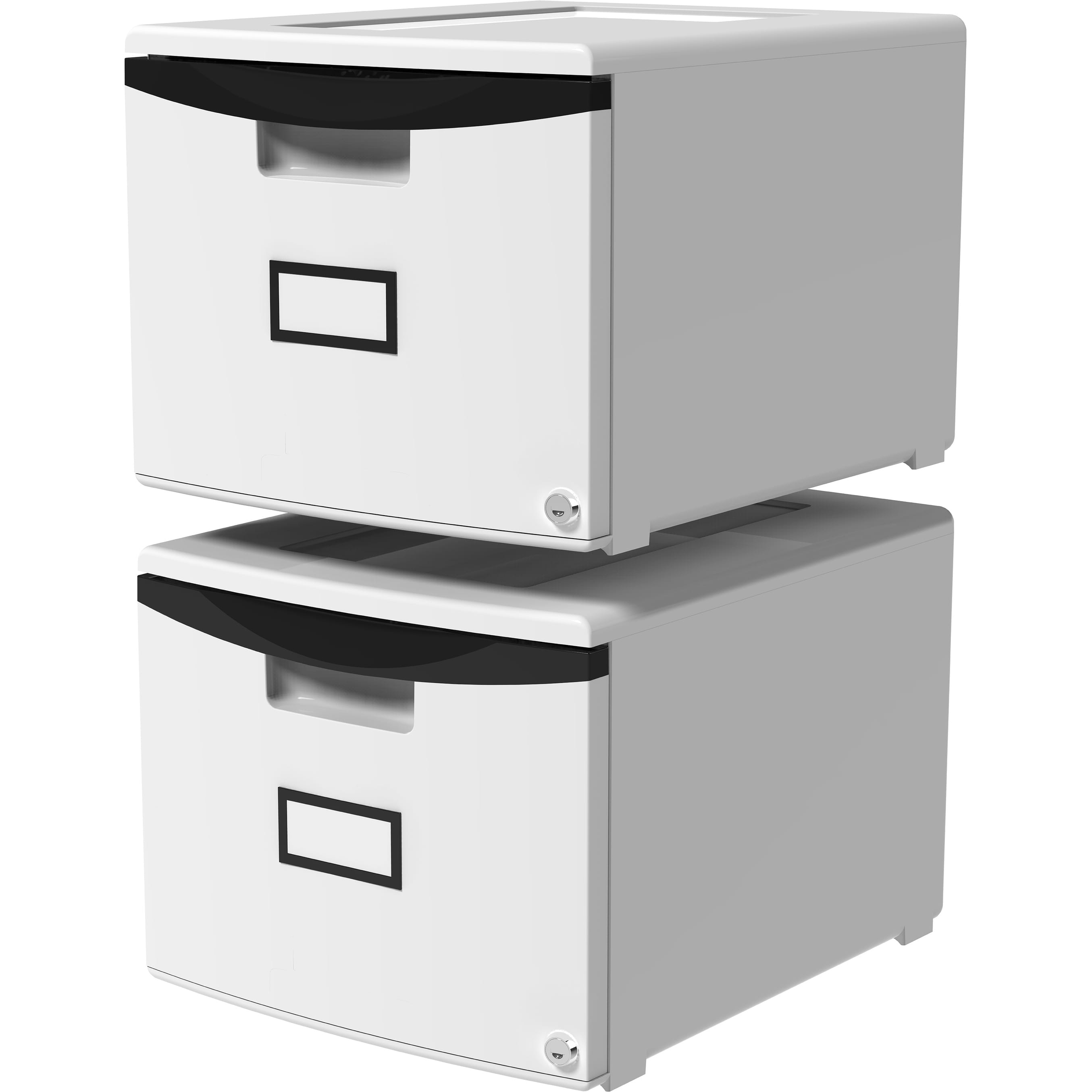 Storex Single Drawer Mini File Cabinet With Lock Greyblack 2 Pack with dimensions 2709 X 2709