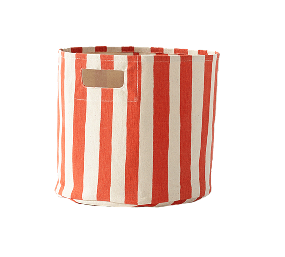 Stripe Bin In Orange Products Orange Nursery Storage Bins Red throughout size 937 X 844