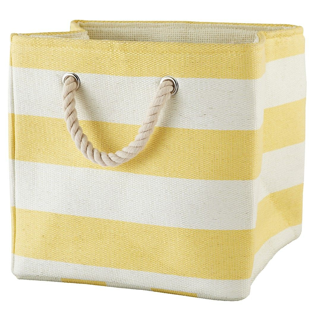 Stripes Around The Cube Bin Yellow The Land Of Nod Room To throughout proportions 1050 X 1050