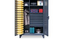 Strong Hold Industrial Uniform Cabinet With Bin Storage And 7 pertaining to dimensions 1000 X 1000