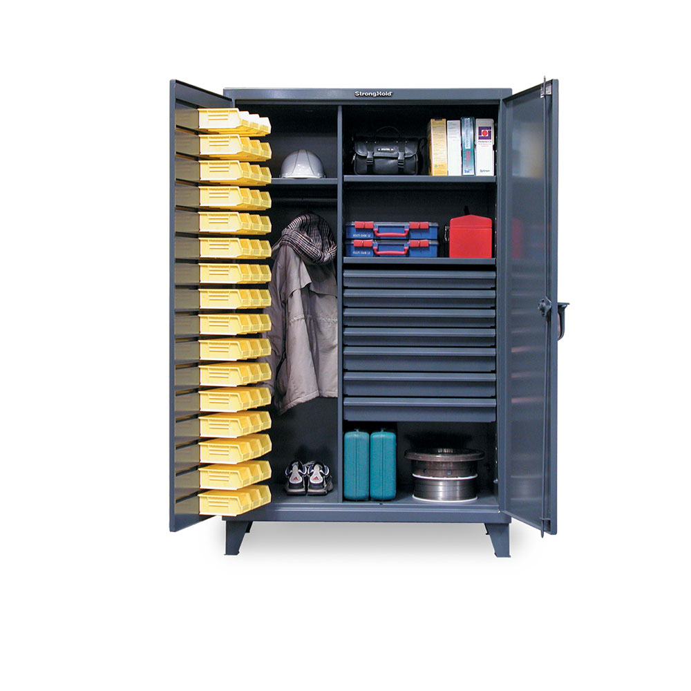 Strong Hold Industrial Uniform Cabinet With Bin Storage And 7 pertaining to dimensions 1000 X 1000