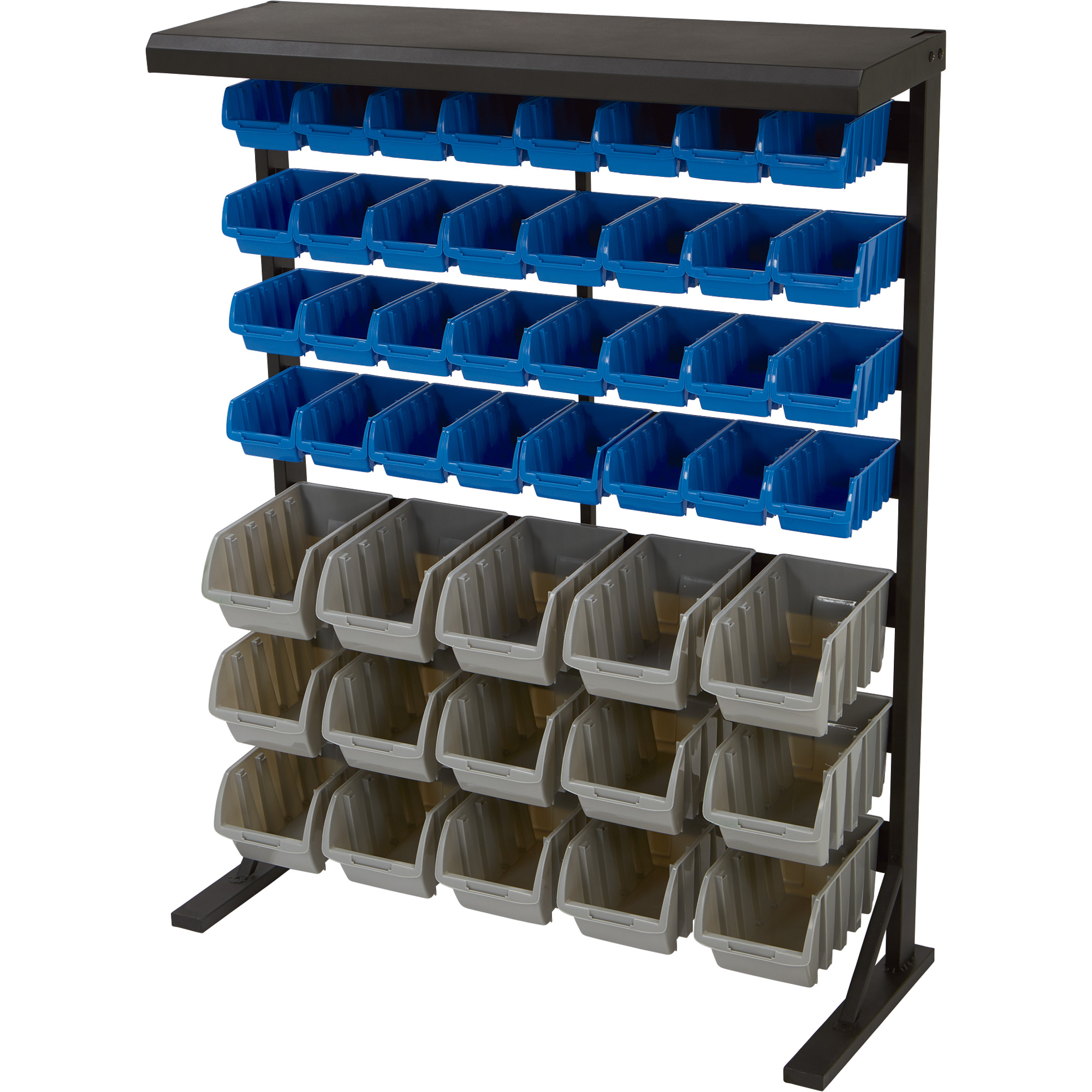 Strongway Single Side Bulk Storage Rack Unit With 47 Assorted Bins regarding measurements 2000 X 2000