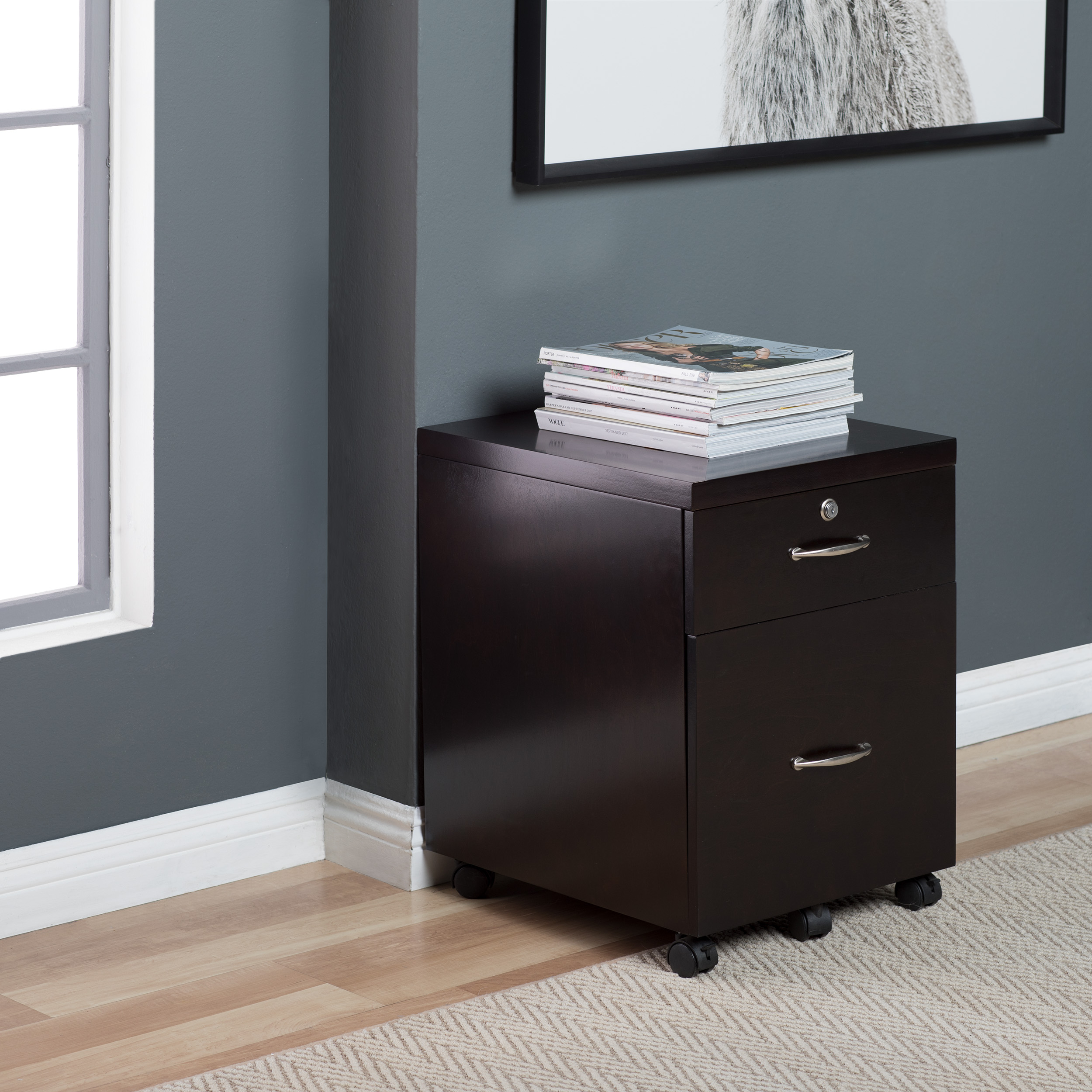 Studio Designs Home Newell Locking 2 Drawer Wood Mobile File Cabinet with proportions 2500 X 2500