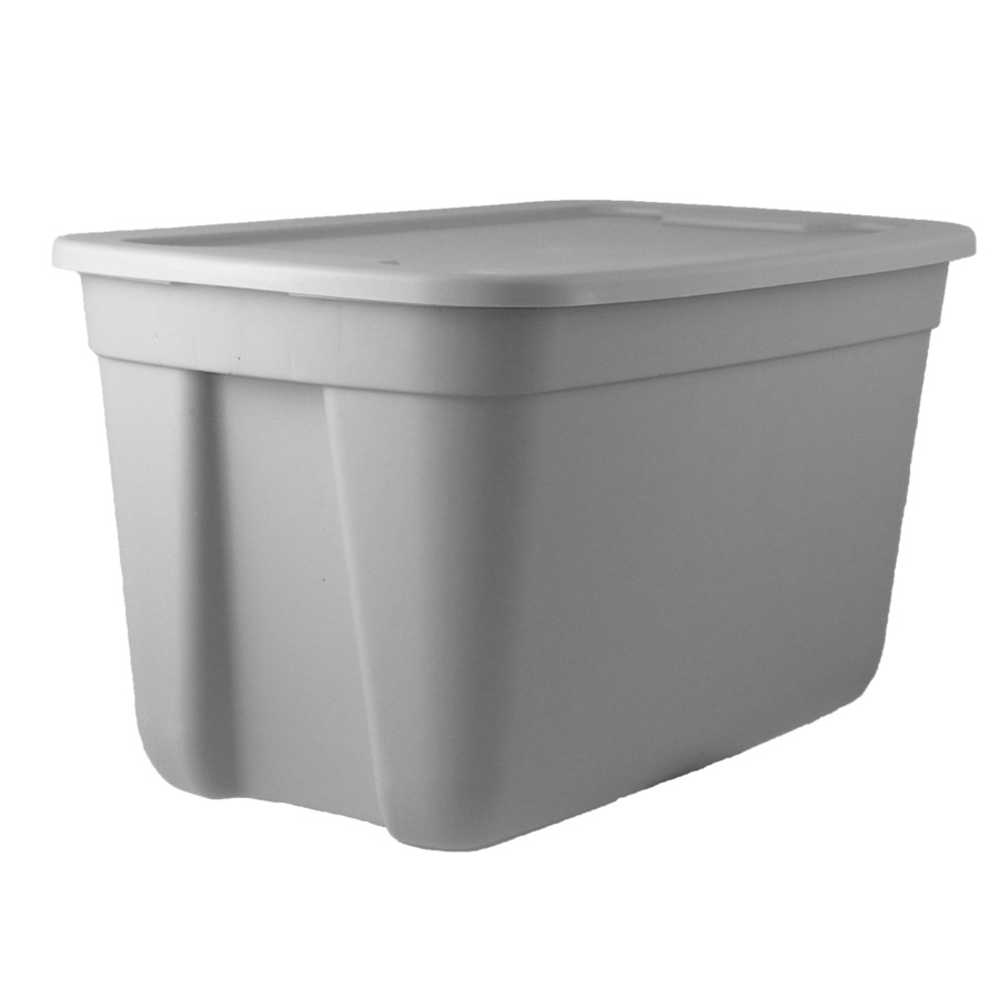 Style Selections 30 Gallon 120 Quart Gray Tote With Standard Snap in dimensions 900 X 900