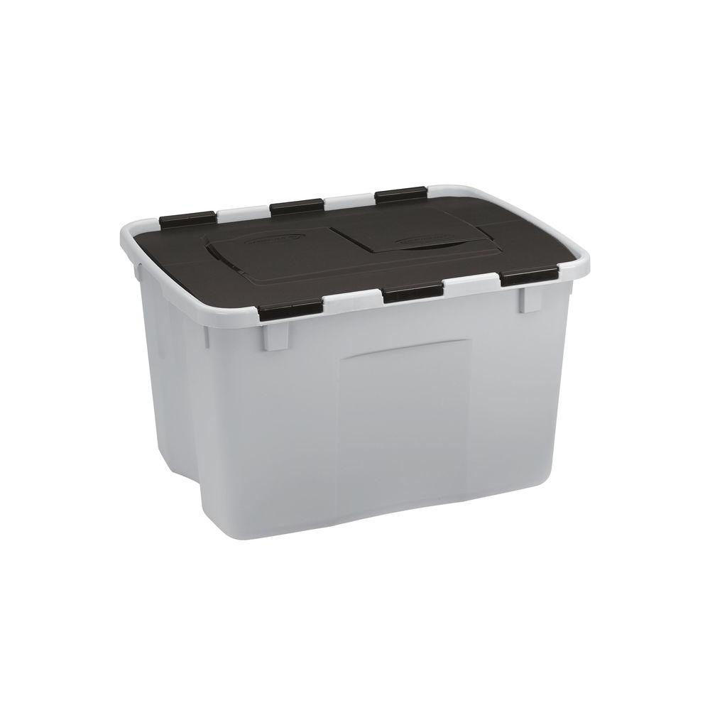 Suncast 18 Gal Stackable Flip Top Storage Bin 4 Pack Bf1888104 inside proportions 1000 X 1000